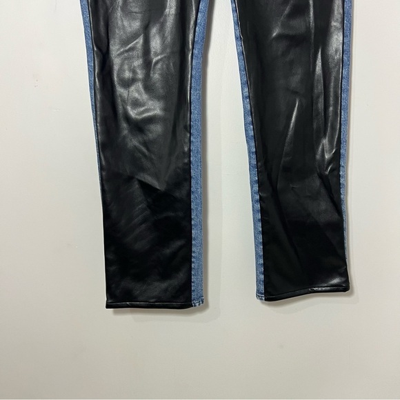 Jonathan Simkhai Hi Rise Jeans Leather Pants Rockstar Country Cowboy Carter Bike - Picture 9 of 15